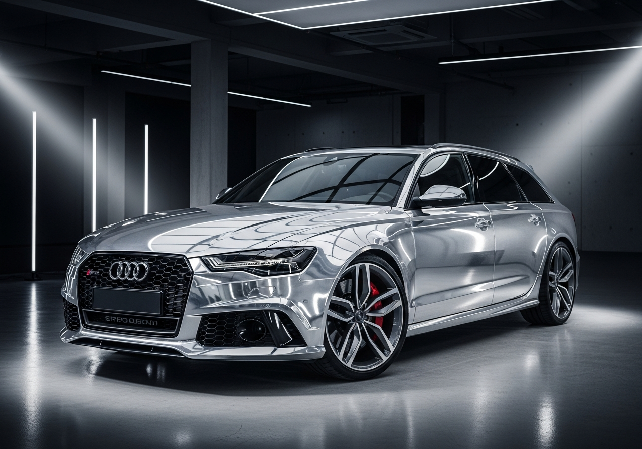 아우디 크롬 랩핑